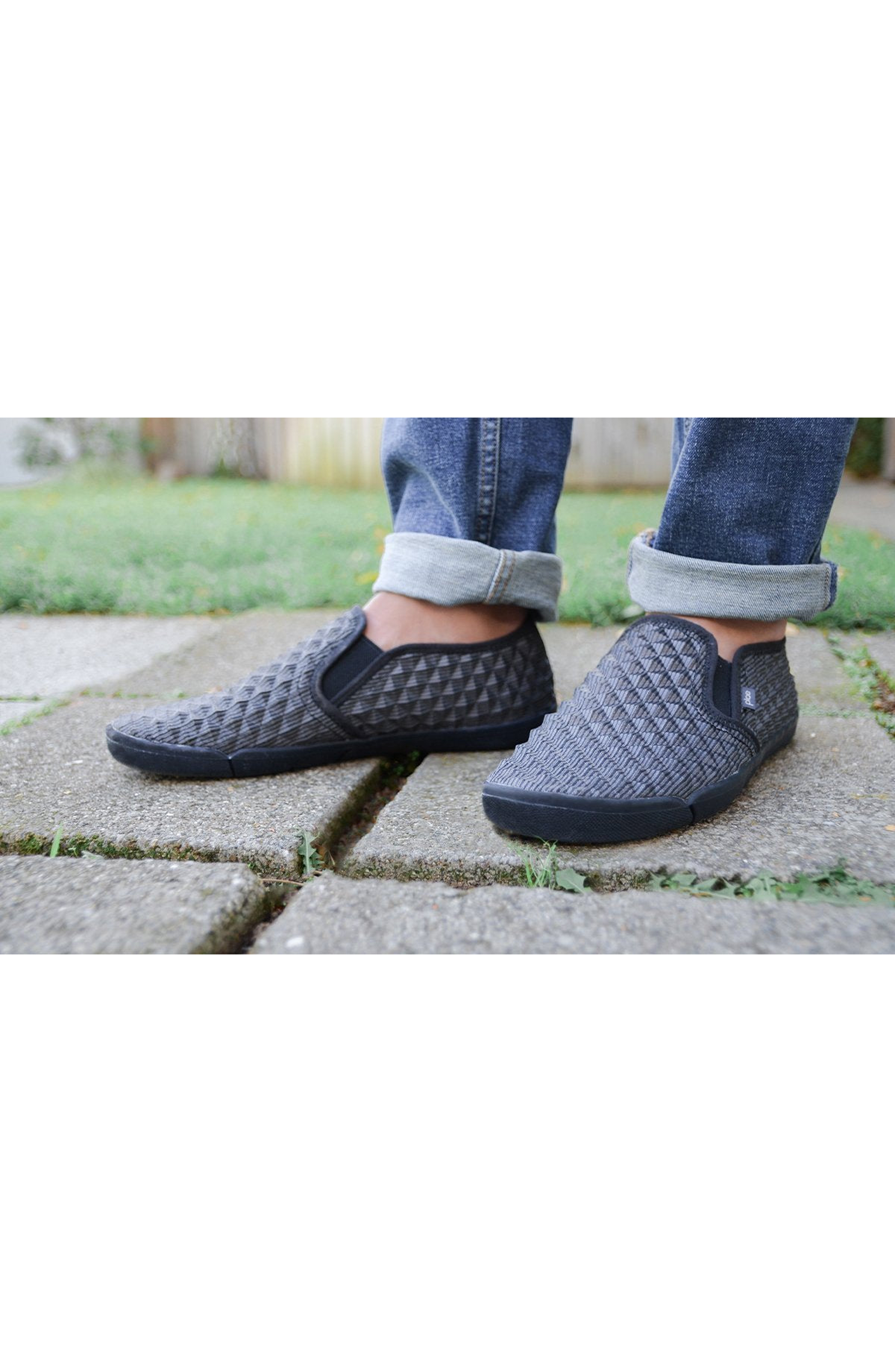Marten Slip Ons, Alternate, color, Black 3D Prism