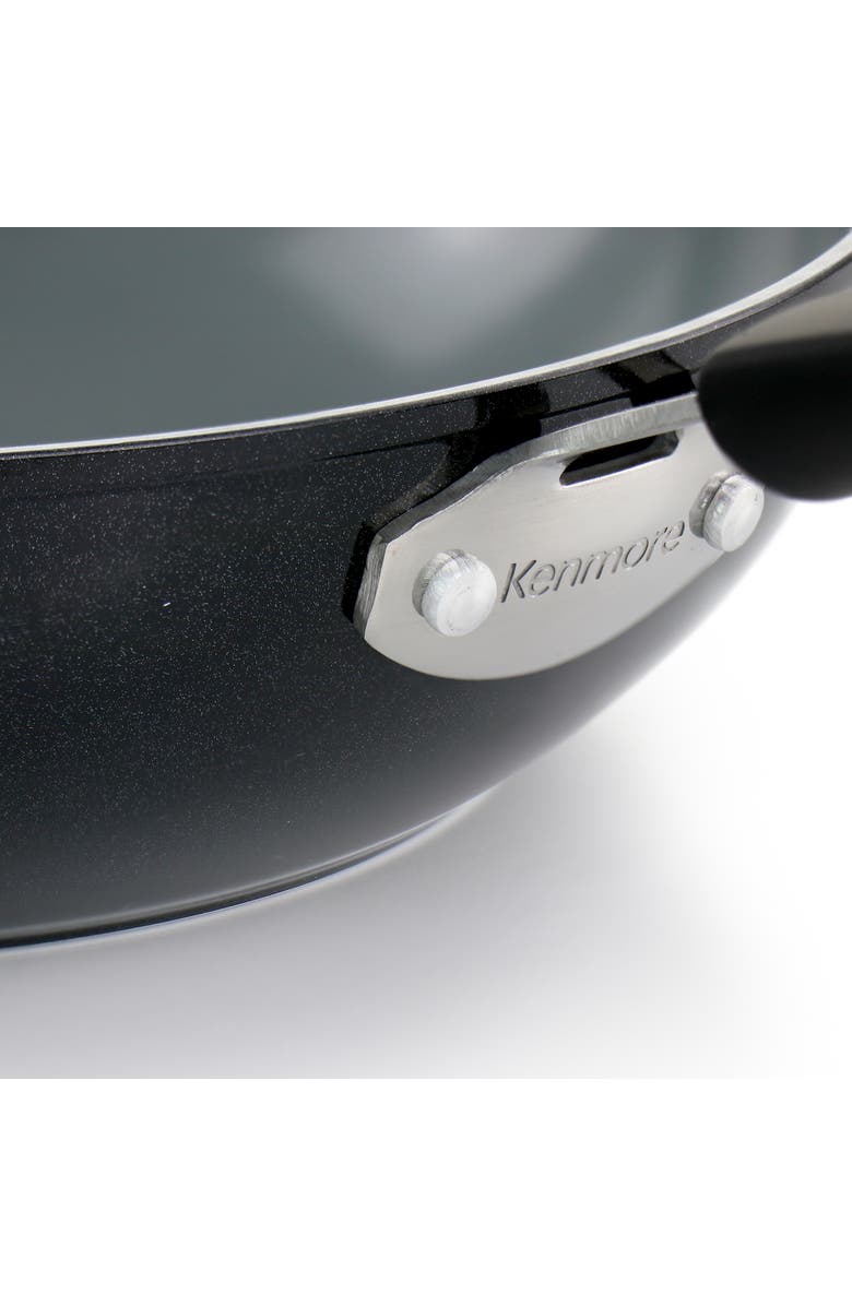 Kenmore Arlington 11 Inch Nonstick Aluminum Wok Diamond, Alternate, color, Black