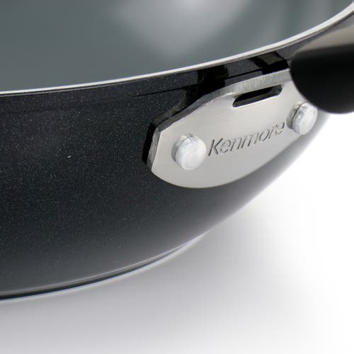 Kenmore Arlington 11 Inch Nonstick Aluminum Wok Diamond In Black