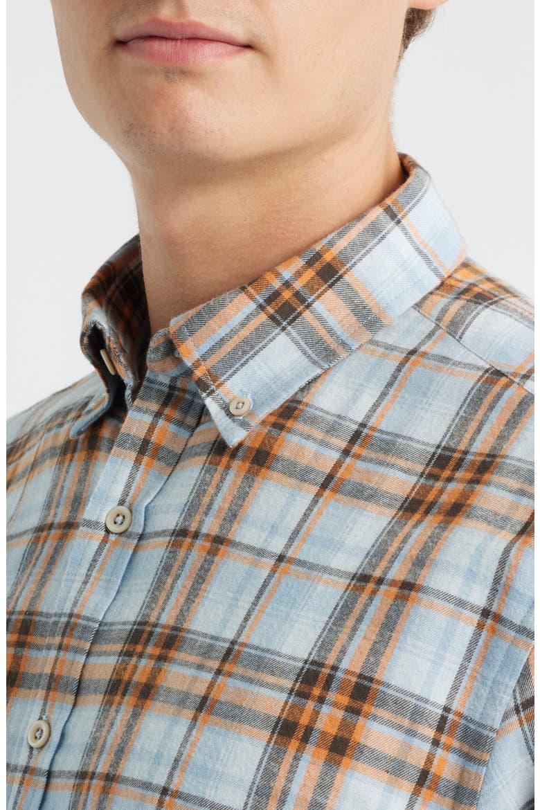 Winstead Modern Fit Plaid Cotton Button-Up Shirt, Alternate, color, GOLDEN