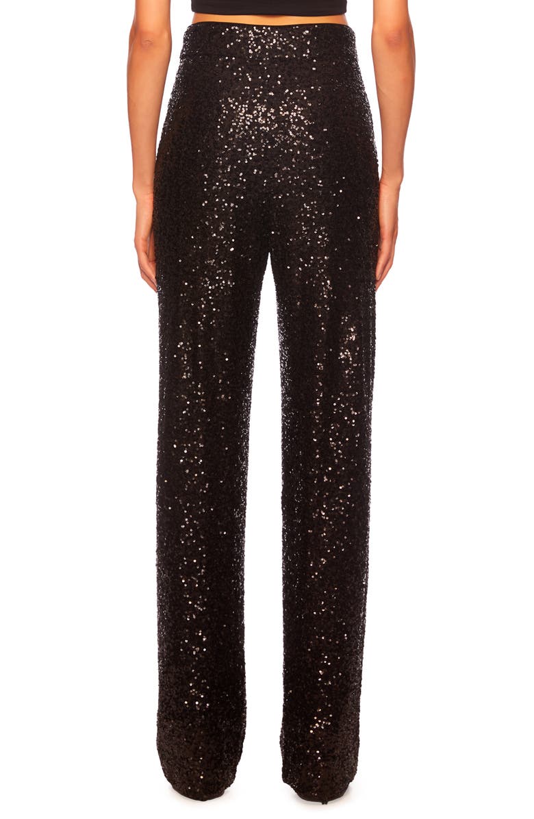 Susana Monaco Sequin High Waist Wide Leg Pants, Alternate, color, 
