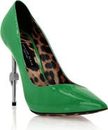 PHILIPP PLEIN Patent Leather Decollete Hi-Heels Women