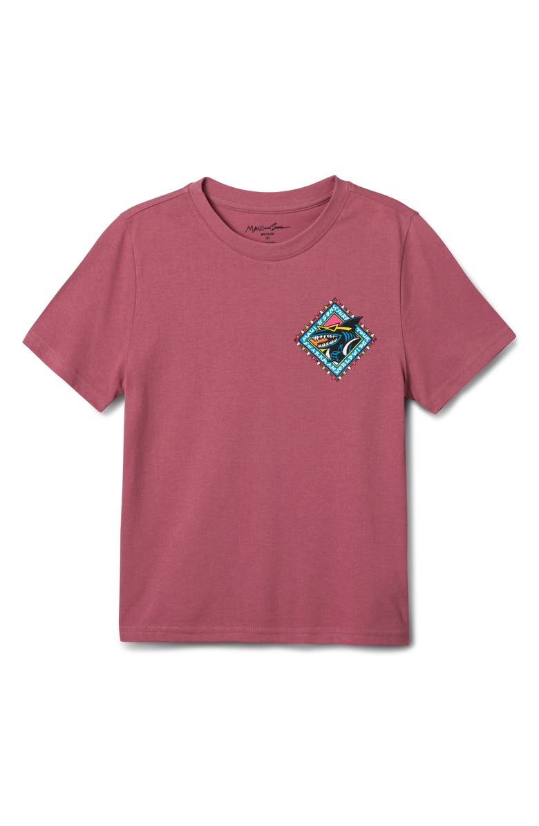 Maui & Sons Shaka Shark Graphic T-Shirt, Main, color, Foxglove