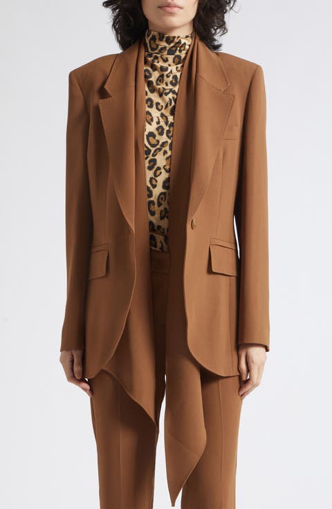 Peak Lapel Structured Blazer