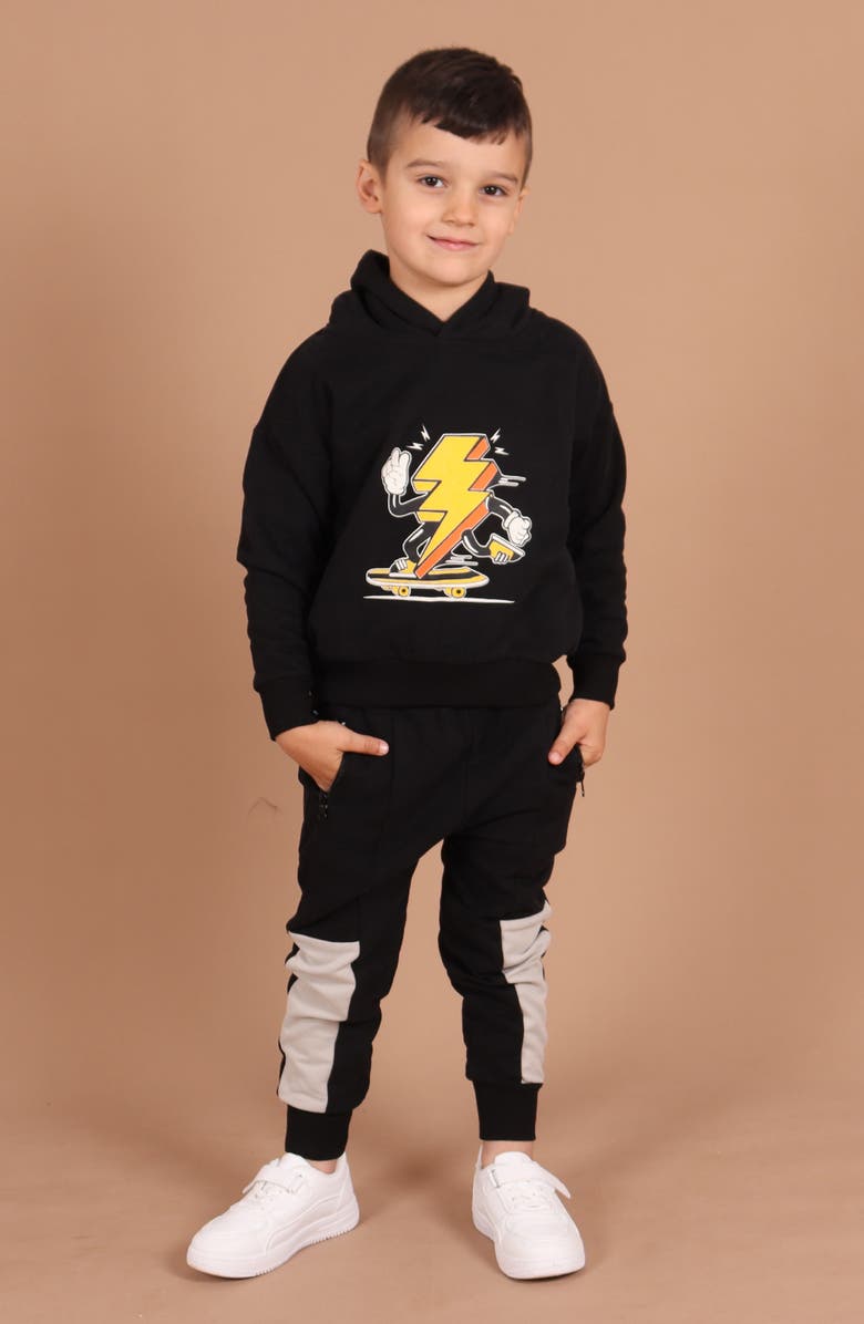 TINY TRIBE Kids' Segment Joggers, Alternate, color, Black Multi