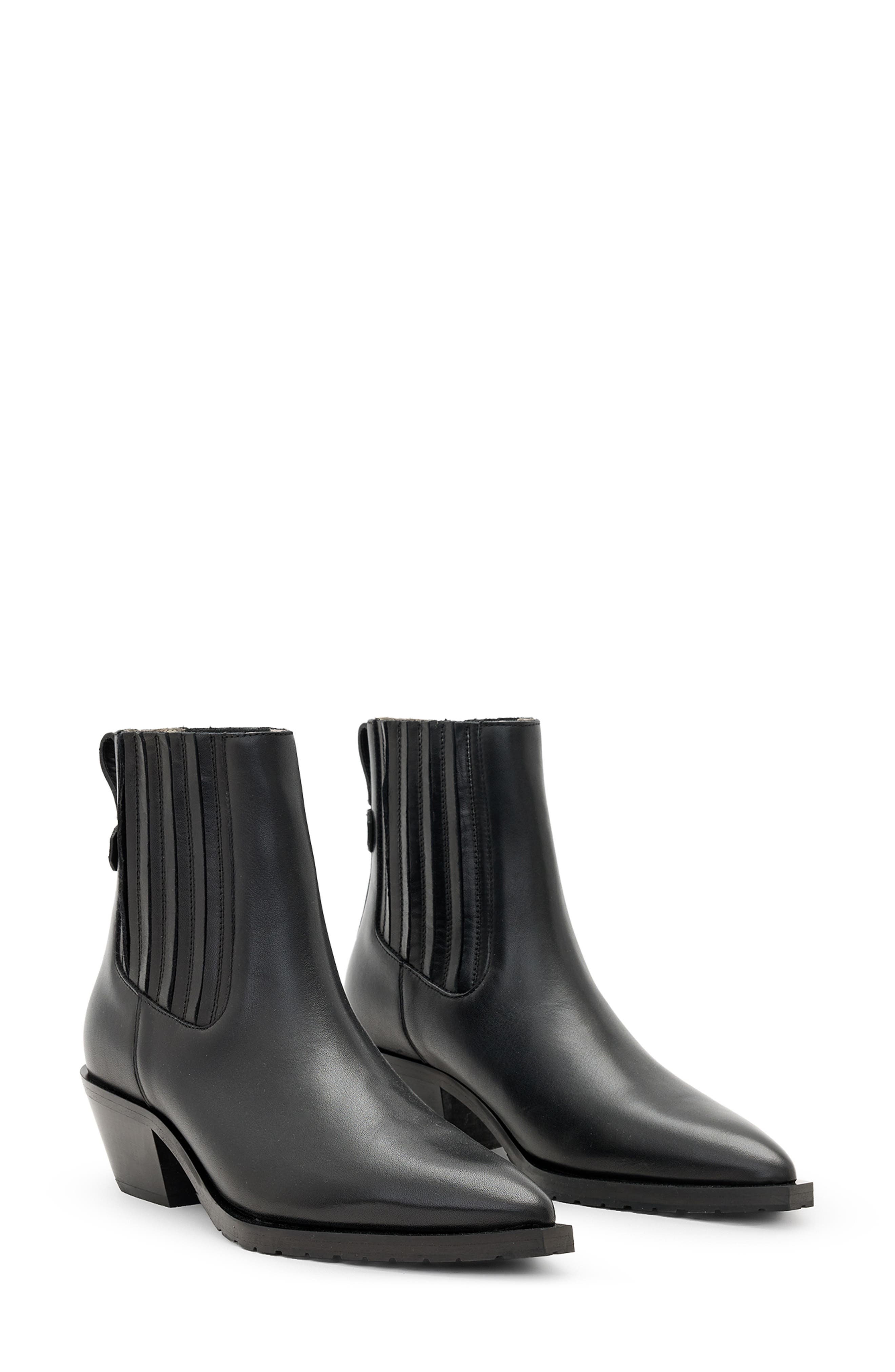 AllSaints Marcie Chelsea Boot, Main, color, Black