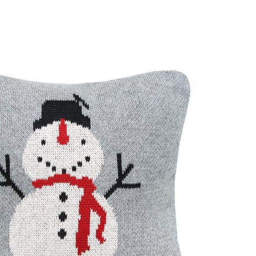 C & F Home C&f Home Winter Snowman Knitted Small/petite Accent Pillow, 10" X 10" Christmas In Gray