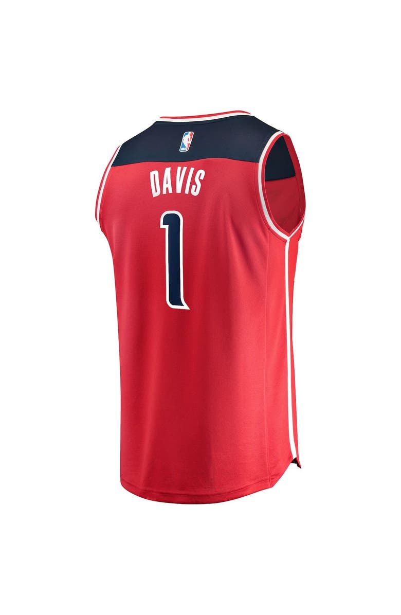 FANATICS Youth Fanatics Branded Johnny Davis Red Washington Wizards Fast Break Replica Jersey - Icon Edition, Alternate, color,