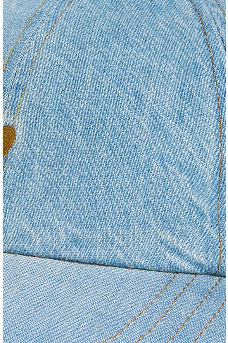 Ami de Coeur Embroidered Denim Baseball Cap, Alternate, color, BLEU USED