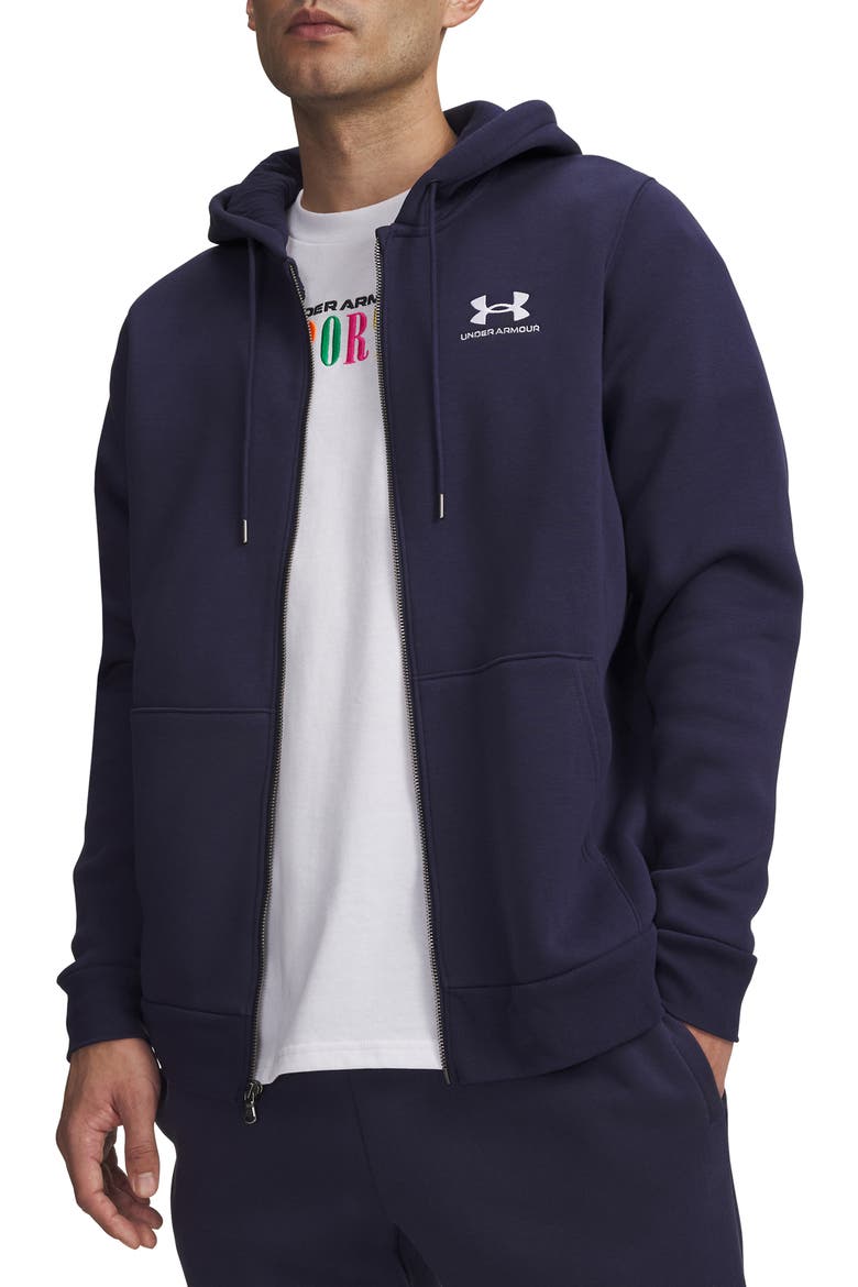 Icon Fleece Zip Hoodie, Main, color, MIDNIGHT NAVY