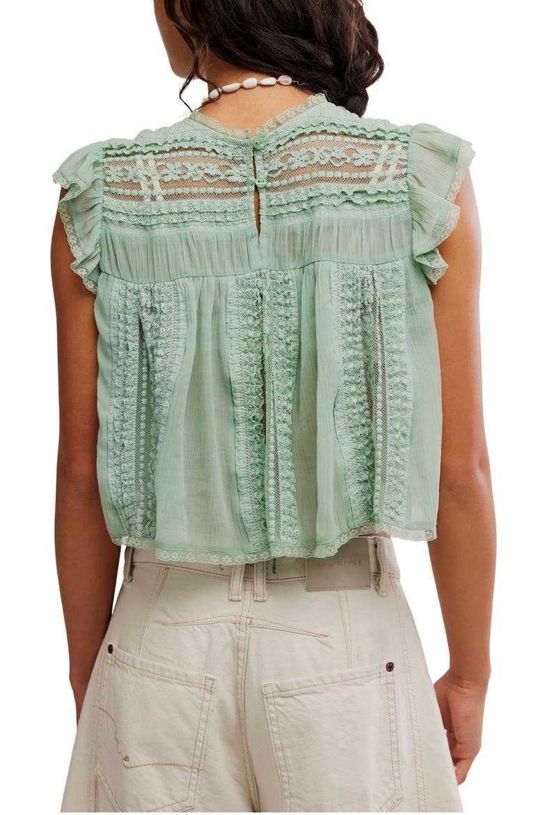 Sun Drenched Lace Trim Crop Top, Alternate, color, MERMAIDS TAIL
