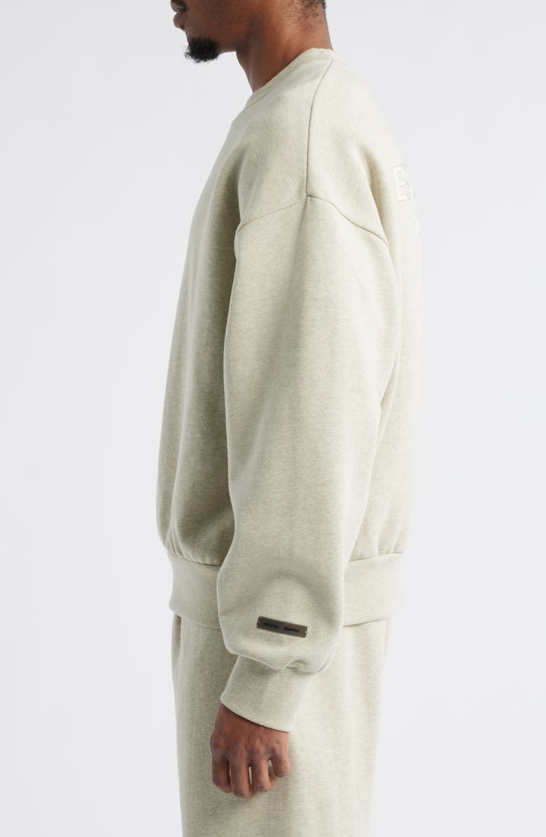 Fear of God Essentials Classic Fit Logo Graphic Sweatshirt, Alternate, color, Heather Stone