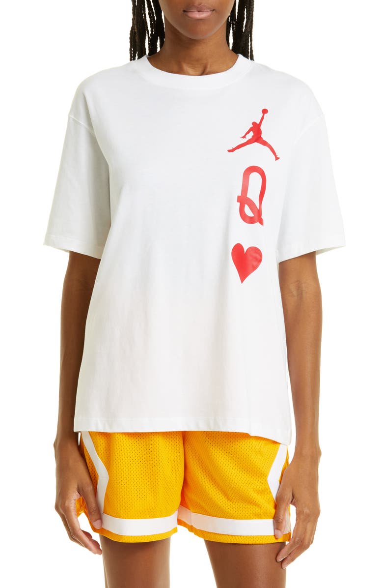 Jordan Flight Graphic Tee, Main, color, White/ Gym Red
