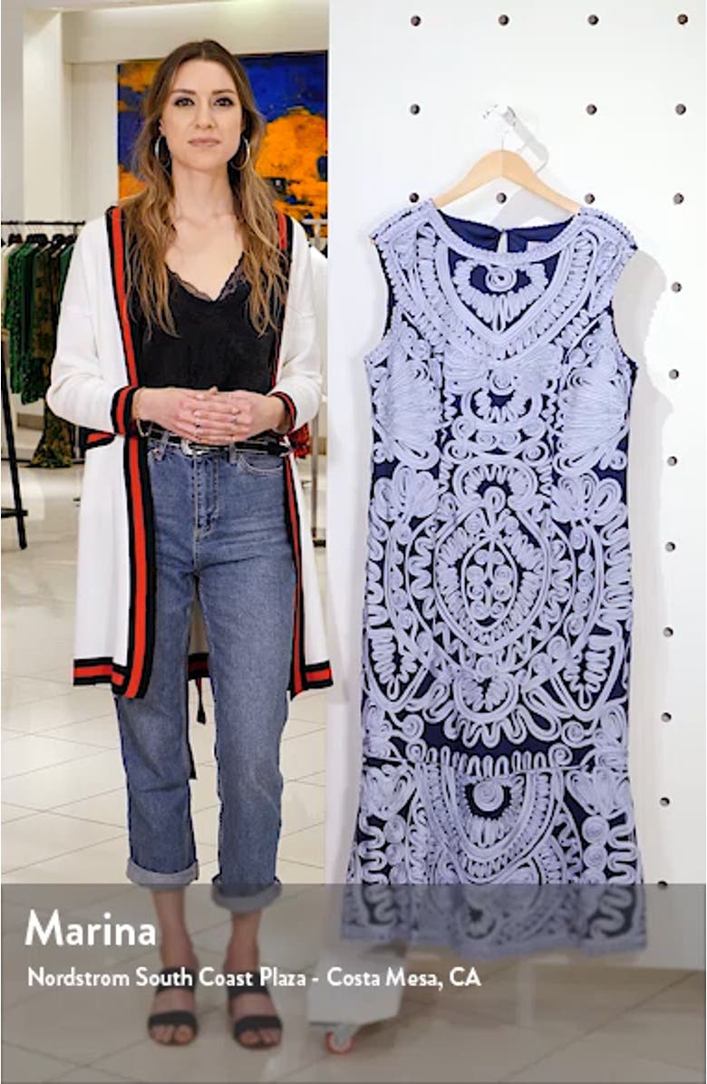 Soutache Mesh Midi Dress, sales video thumbnail