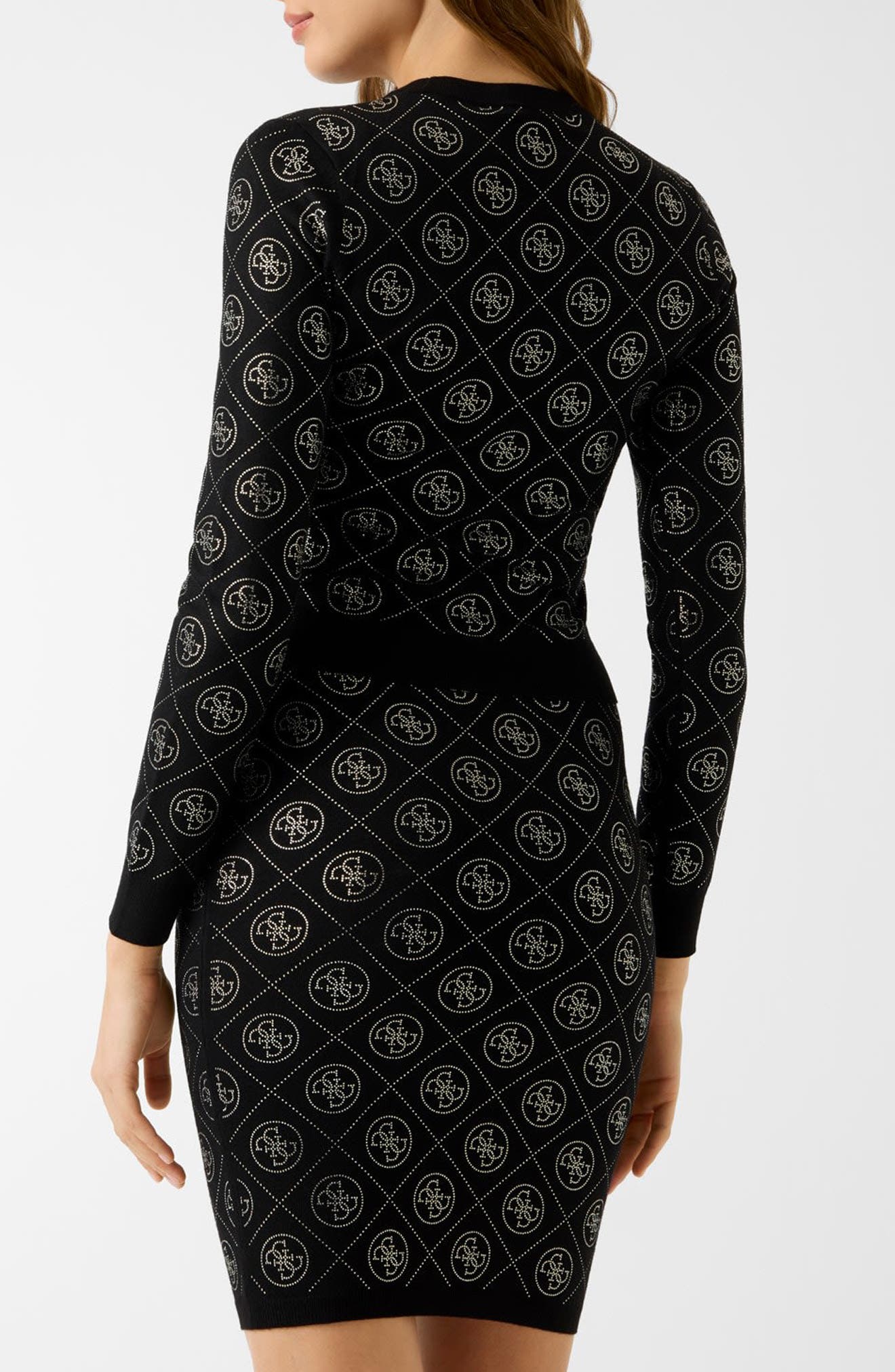 Rhinestone Crop Sweater - image 2