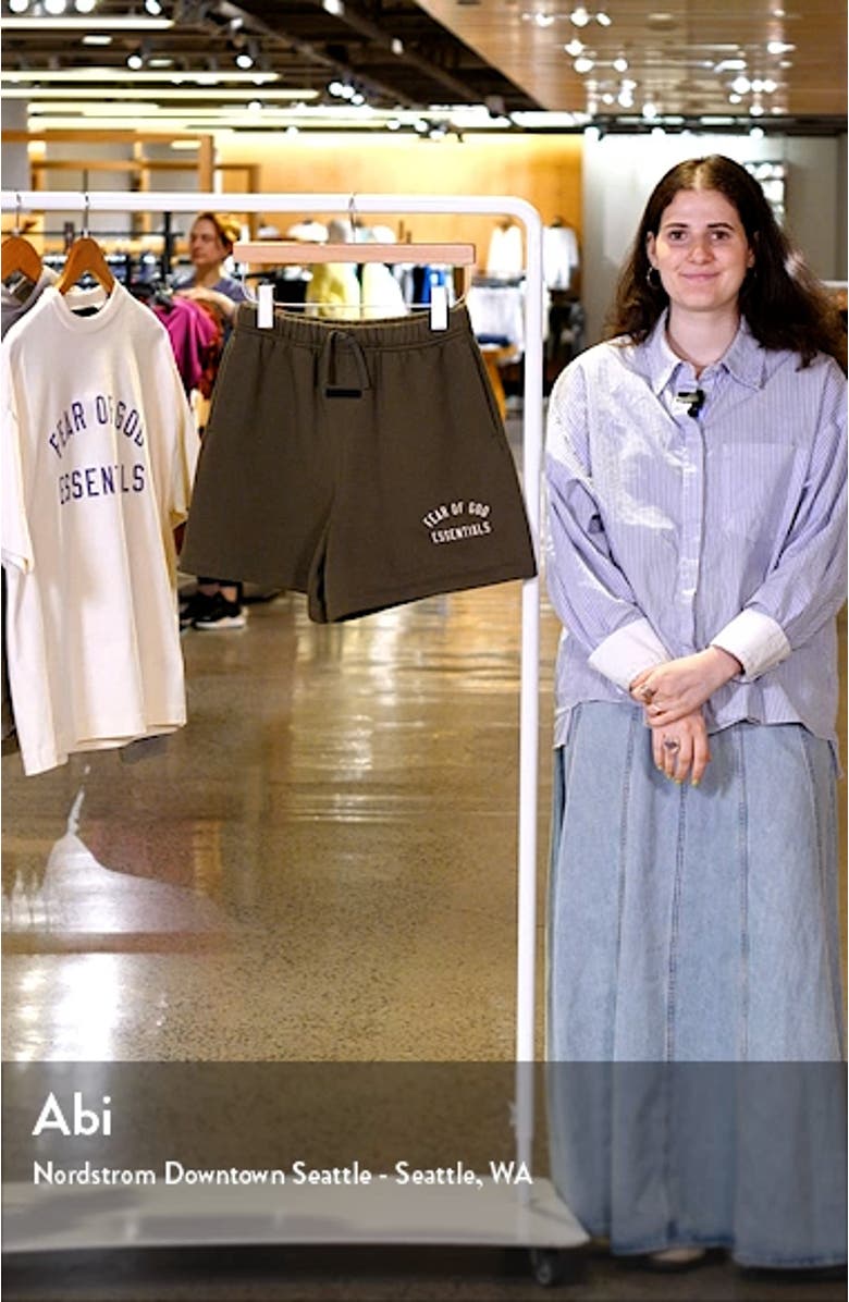 Gender Inclusive Cotton Blend Fleece Soccer Sweat Shorts, sales video thumbnail