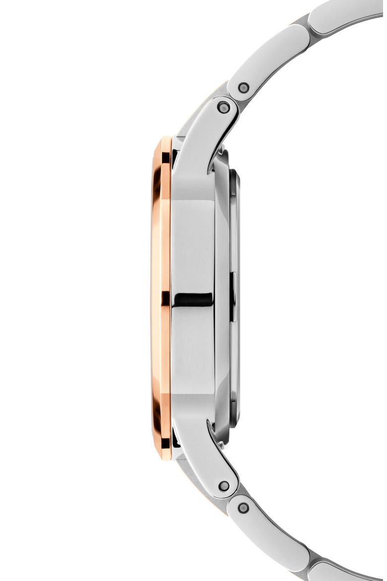 Iconic Lumine Bracelet Watch, 28mm, Alternate, color, ROSE GOLD/ SILVER