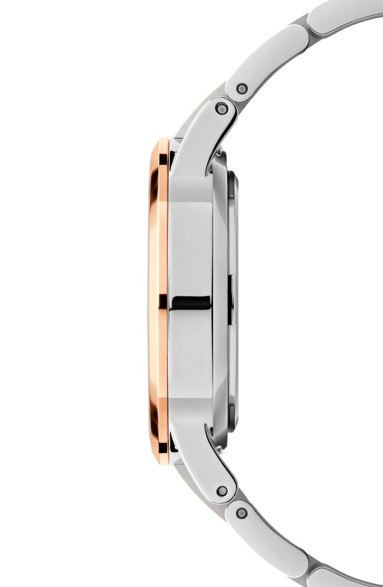 Daniel Wellington Iconic Lumine Bracelet Watch, 28mm, Alternate, color, Rose Gold/ Silver