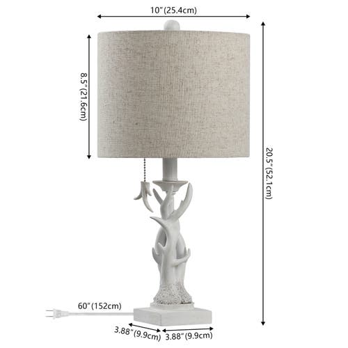 Jonathan Y Gaston Resin Mini Led Table Lamp In White