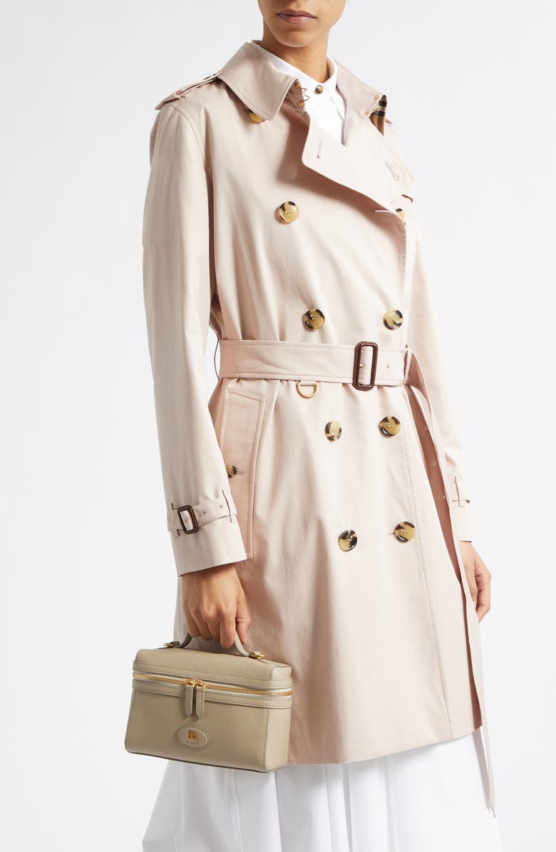 Burberry Bloomsbury Leather Vanity Bag, Alternate, color, Mushroom/ Mallow Pink