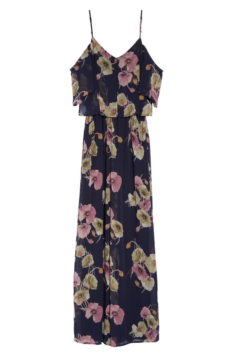 19 Cooper Cold Shoulder Chiffon Jumpsuit, Alternate, color,