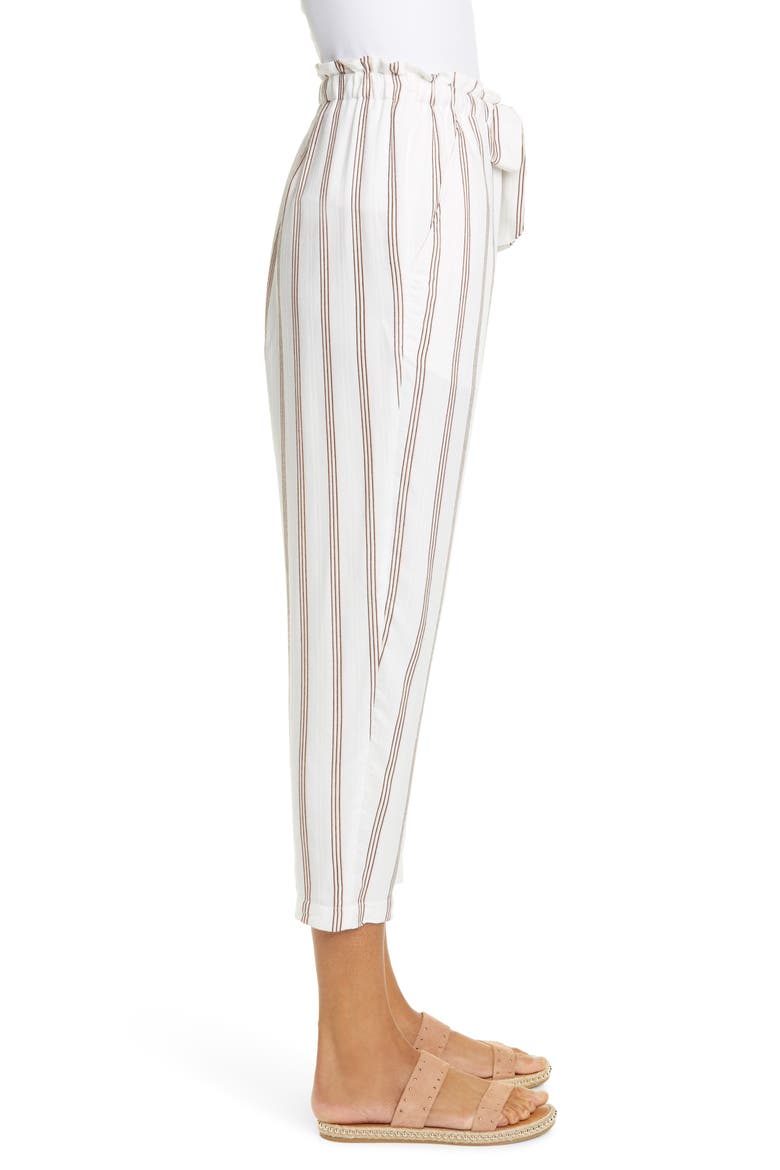Cavell Stripe Tie Waist Pants, Alternate, color, PORCELAIN
