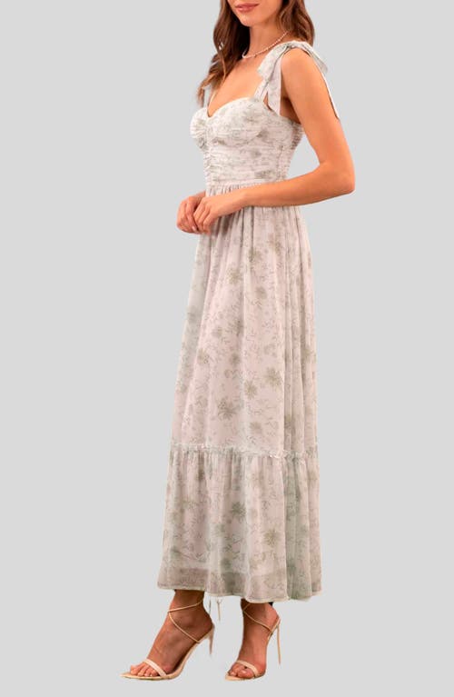 BLU PEPPER BLU PEPPER SHOULDER TIE MIDI DRESS 