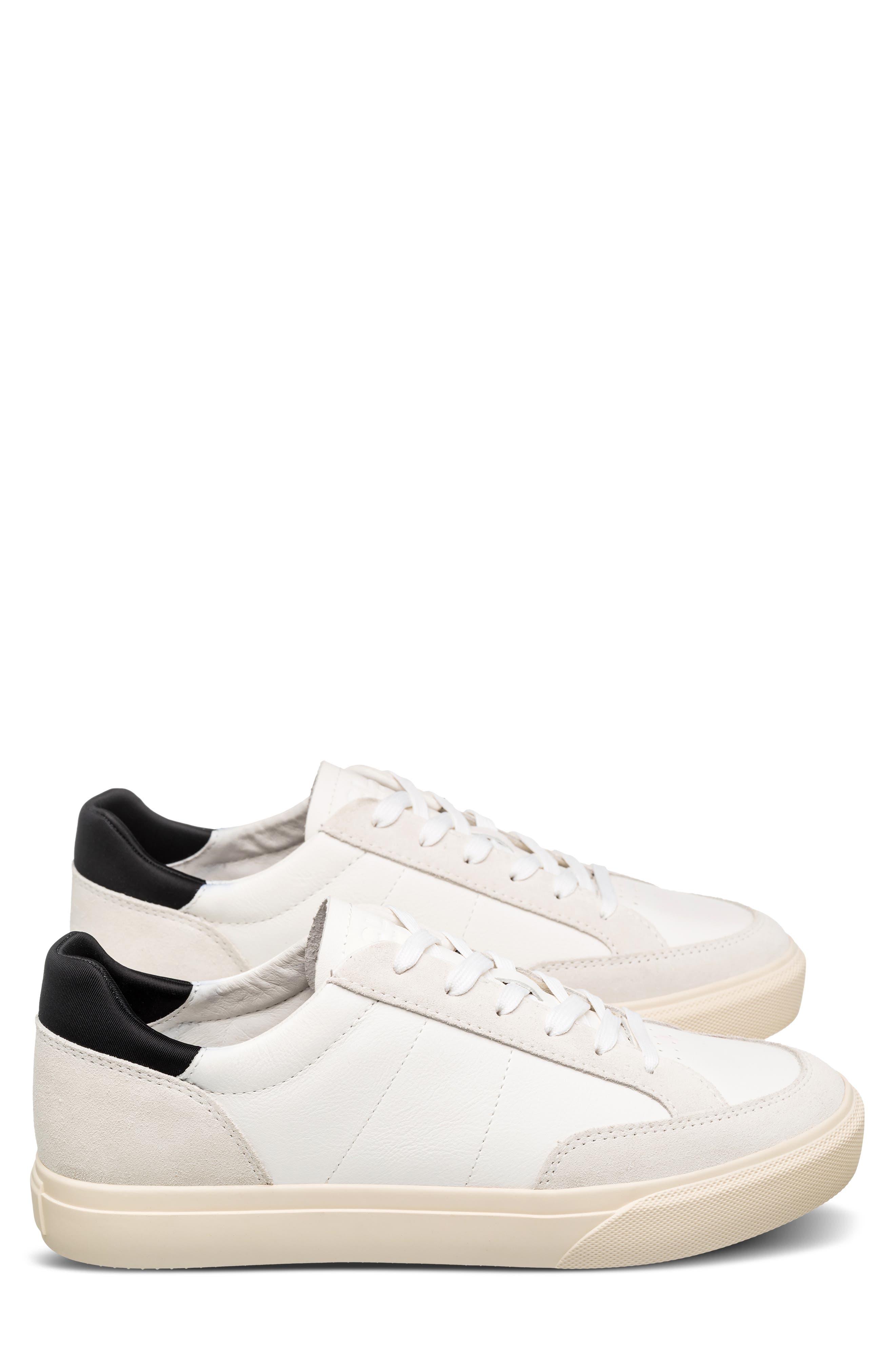 CLAE Monroe VP Low Top Sneaker, Alternate, color, White Leather Black