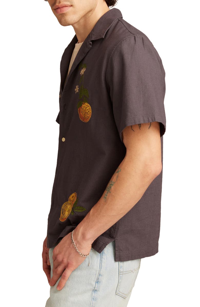 Lucky Brand Vice Embroidered Cotton Camp Shirt, Alternate, color, 