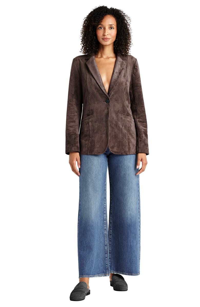 Splendid Faux Suede Blazer, Alternate, color, 