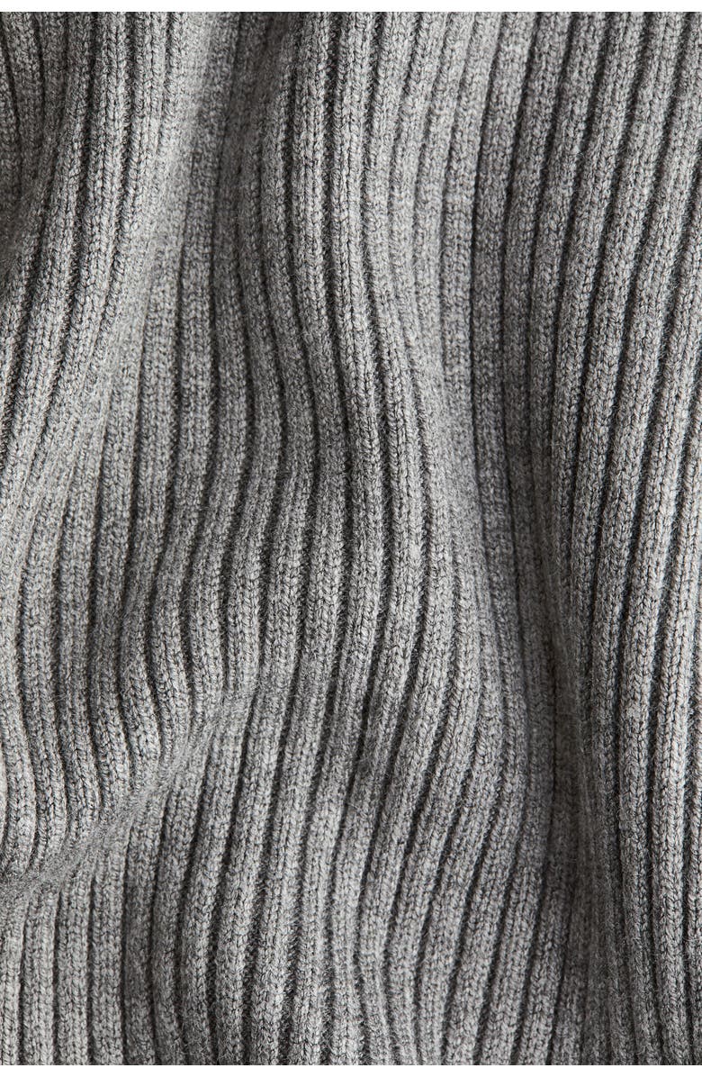 H&M Rib-knit Dress, Alternate, color, Gray Melange