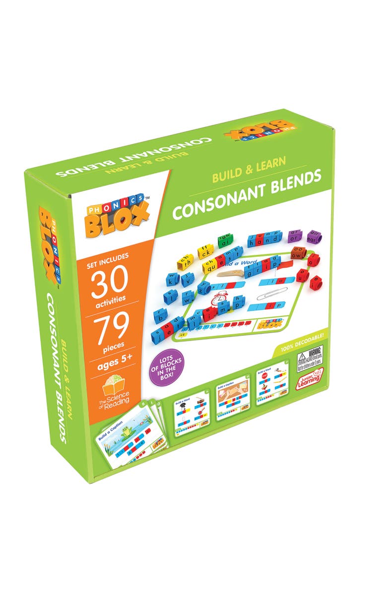 Junior Learning Rainbow Phonics Blox Consonant Blends 5+, Alternate, color, Multicolored