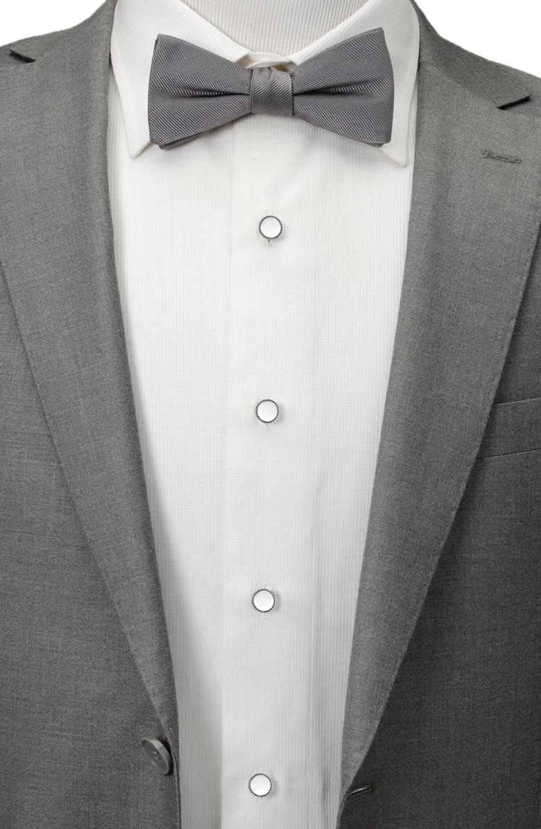 Cufflinks, Inc. Stainless Steel Rope Border Stud Set, Alternate, color, Silver