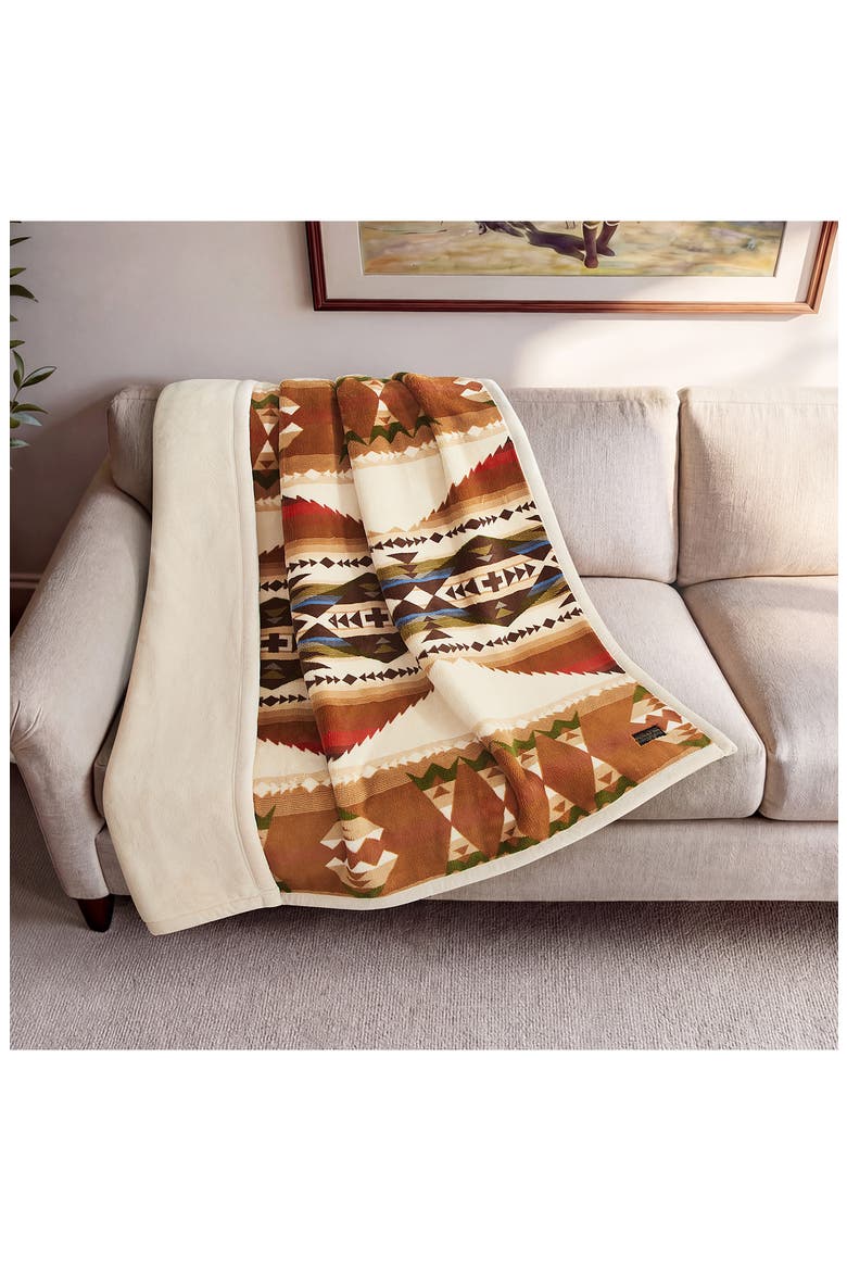 Solstice Canyon Plush Throw Blanket, Alternate, color, SANDSHELL