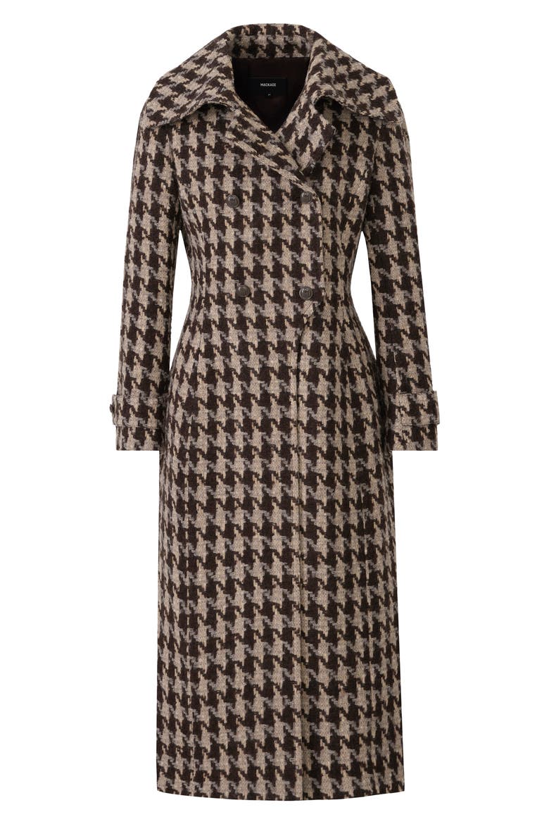 Elodie Double Breasted Wool Blend Coat, Alternate, color, COFFEE