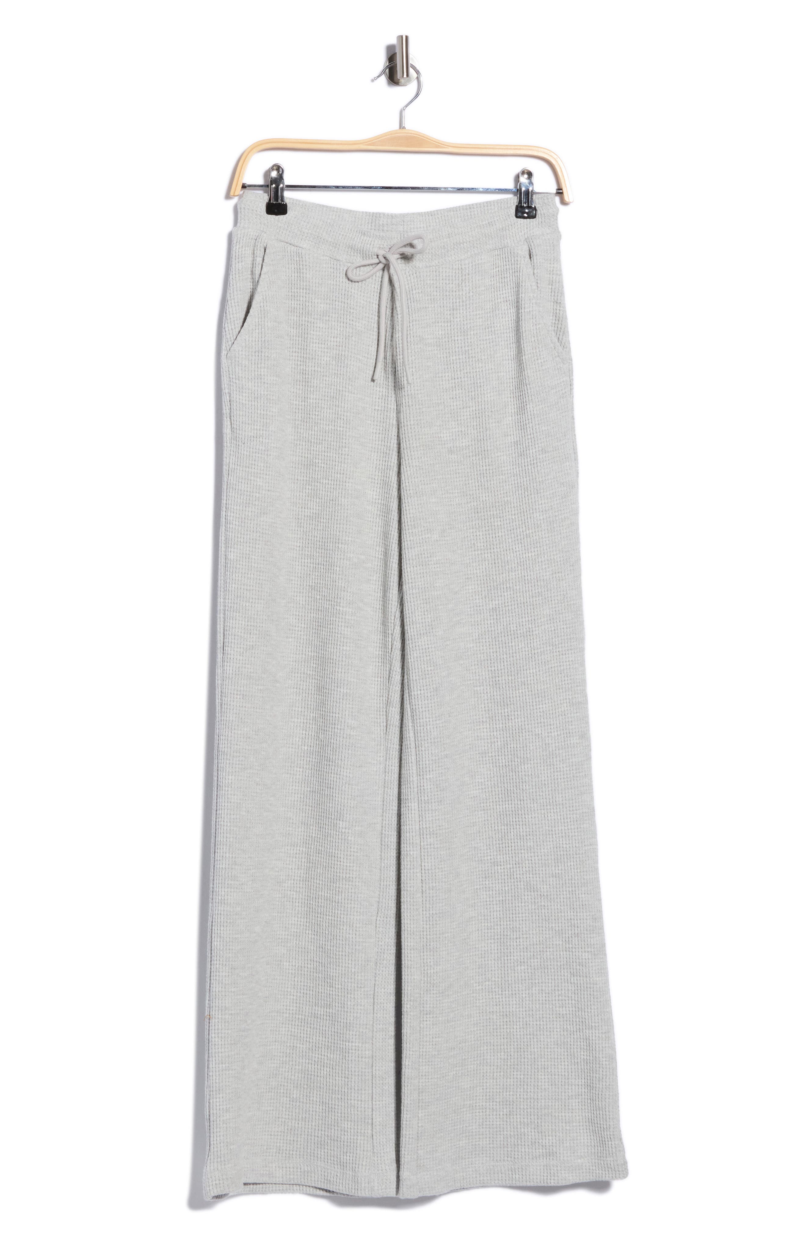Waffle Knit Wide Leg Pants