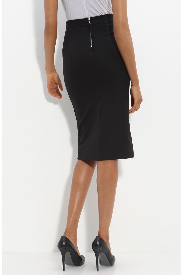'Iris' Knit Pencil Skirt, Alternate, color, BLACK