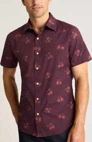 Bonobos Riviera Slim Fit Floral Short Sleeve Stretch Cotton Button-Up Shirt