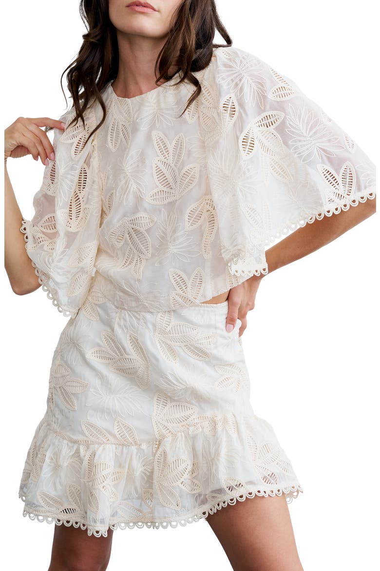 Liz Embroidered Shirt, Main, color, CREAM