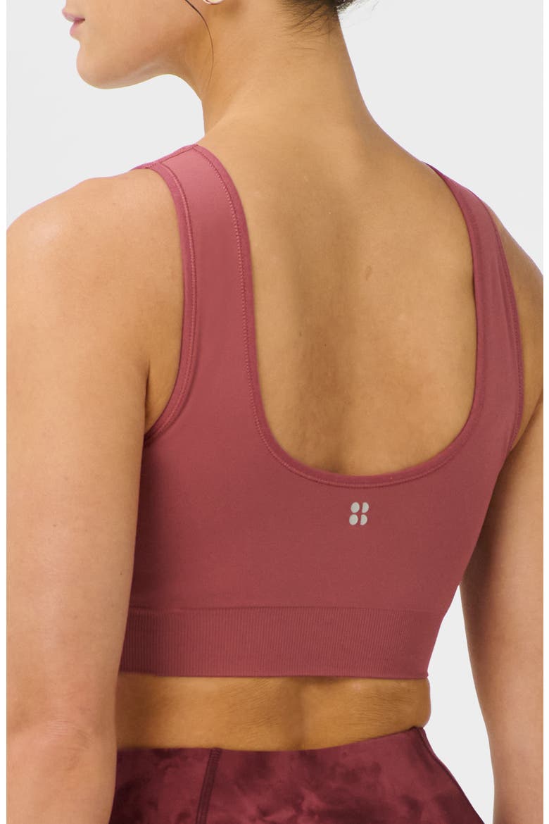 Stamina Medium Impact Seamless Sports Bra, Alternate, color, SIENNA PINK