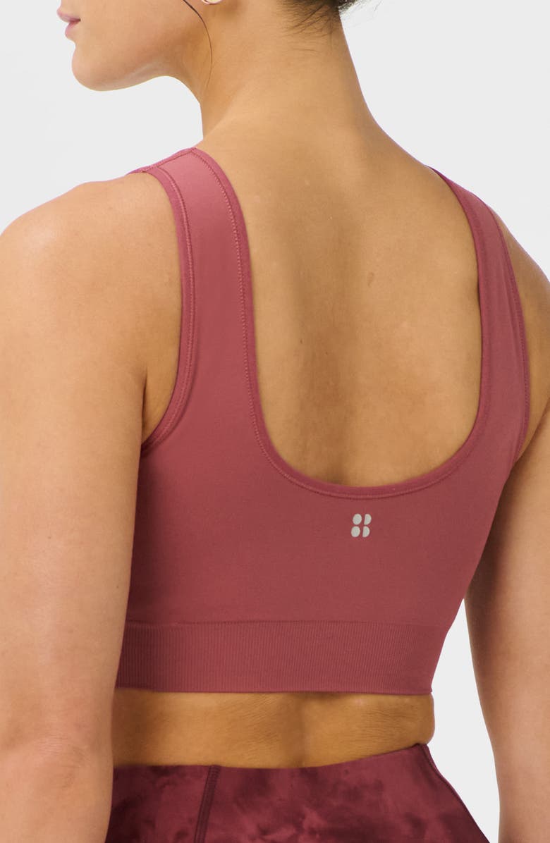 Sweaty Betty Stamina Medium Impact Seamless Sports Bra, Alternate, color, Sienna Pink
