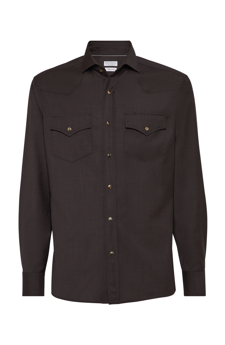 Brunello Cucinelli Shirt with snaps, Main, color, 