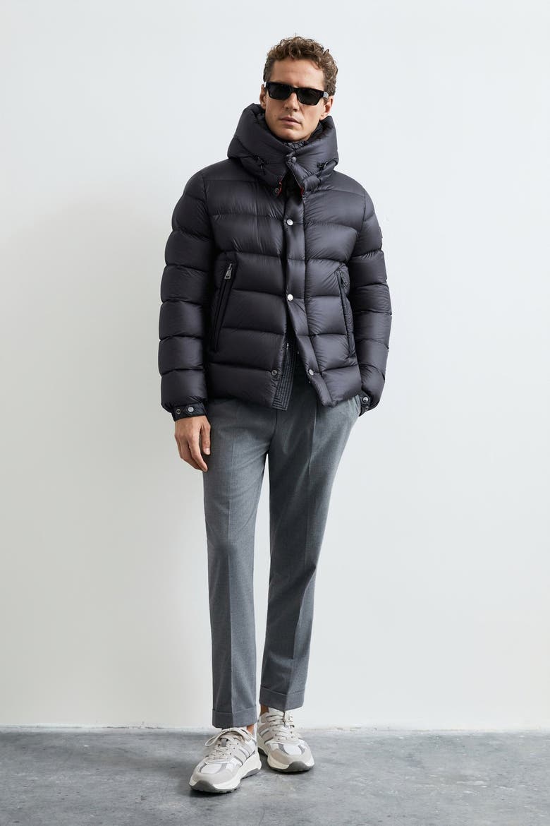 Marty Men's Goose Down Puffer Jacket With Removable Hood, Alternate, color, Black