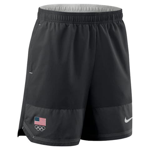 Youth Nike  Black Team USA Dri-FIT Woven Shorts