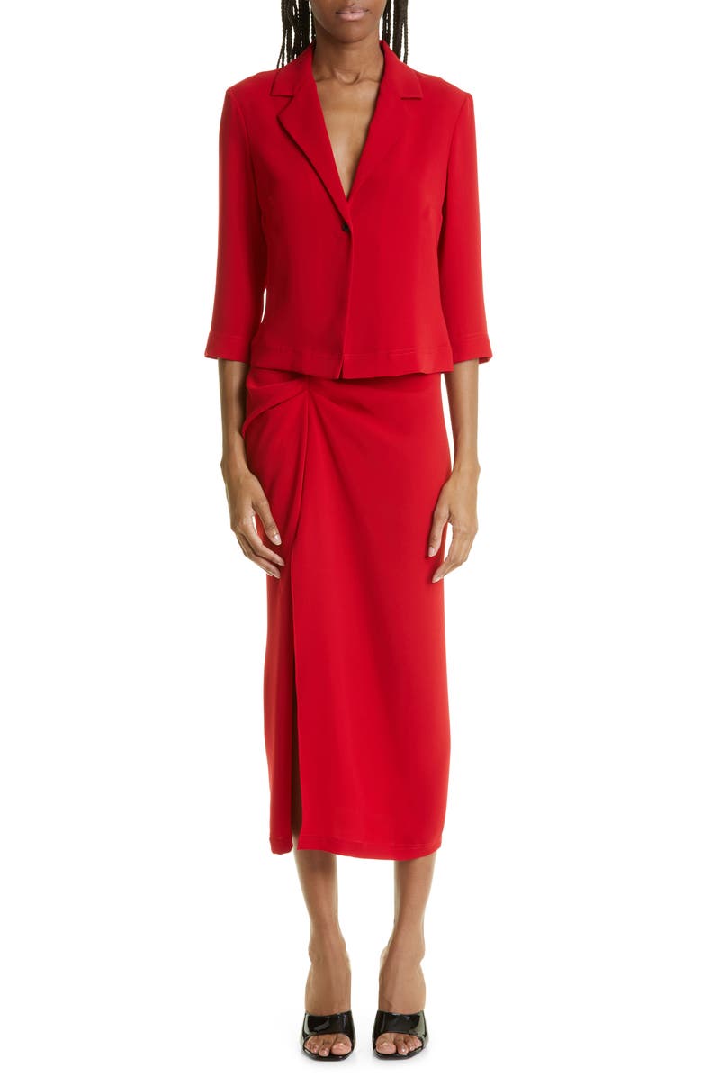 Puppets and Puppets Drape Front Midi Skirt, Alternate, color, 