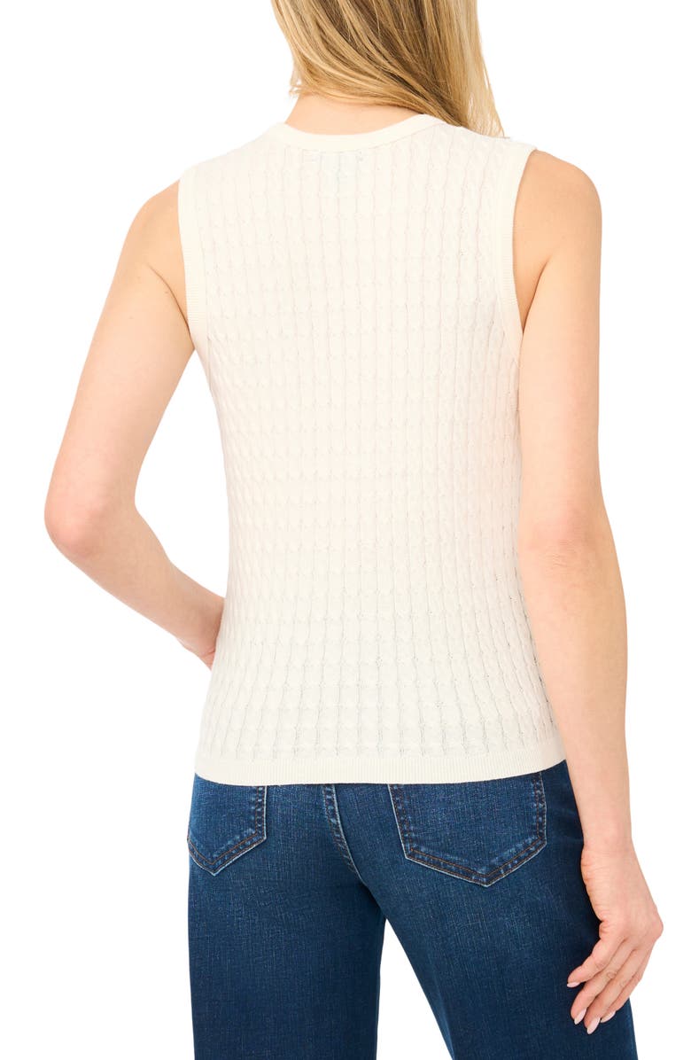 Halogen<sup>®</sup> Cable Stitch Cotton Sweater Tank, Alternate, color, 