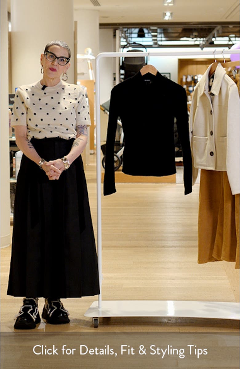 Mock Neck Long Sleeve Rib Top, sales video thumbnail