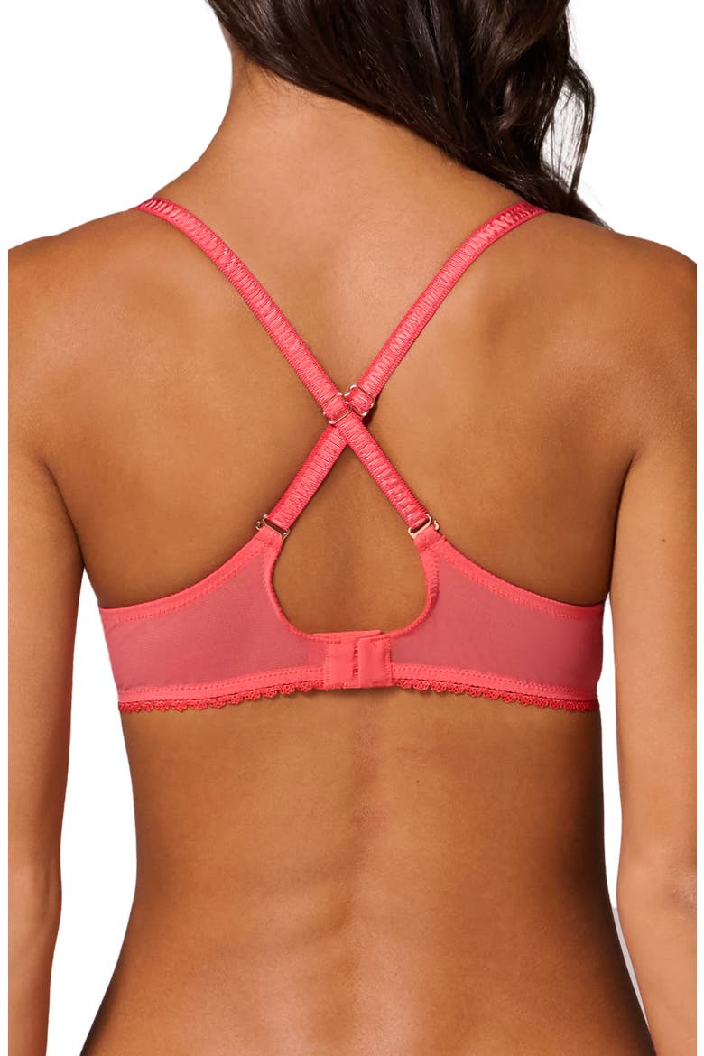 Allure Sheer Plunge Full Coverage Underwire Bra, Alternate, color, CORALIA RED