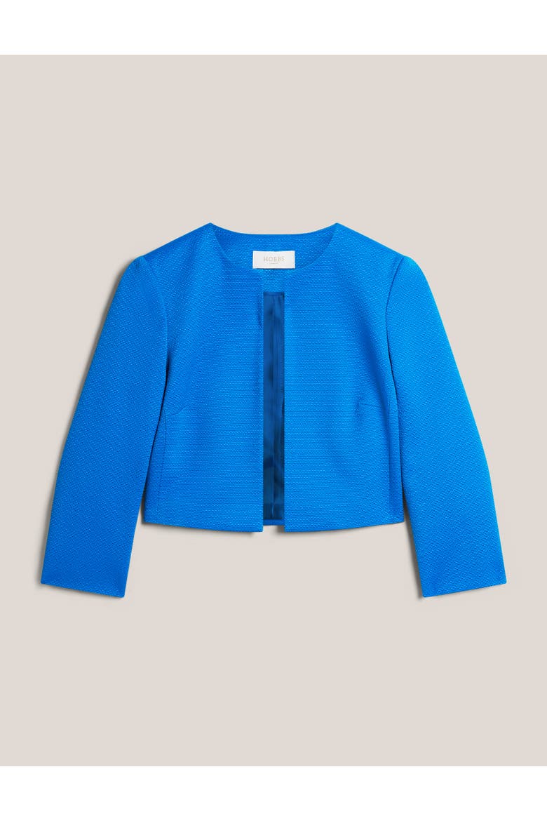 Elize Cropped Jacket, Alternate, color, Azure Blue