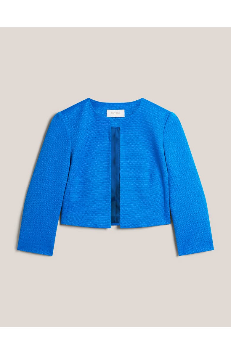 HOBBS LONDON Elize Cropped Jacket, Alternate, color, Azure Blue
